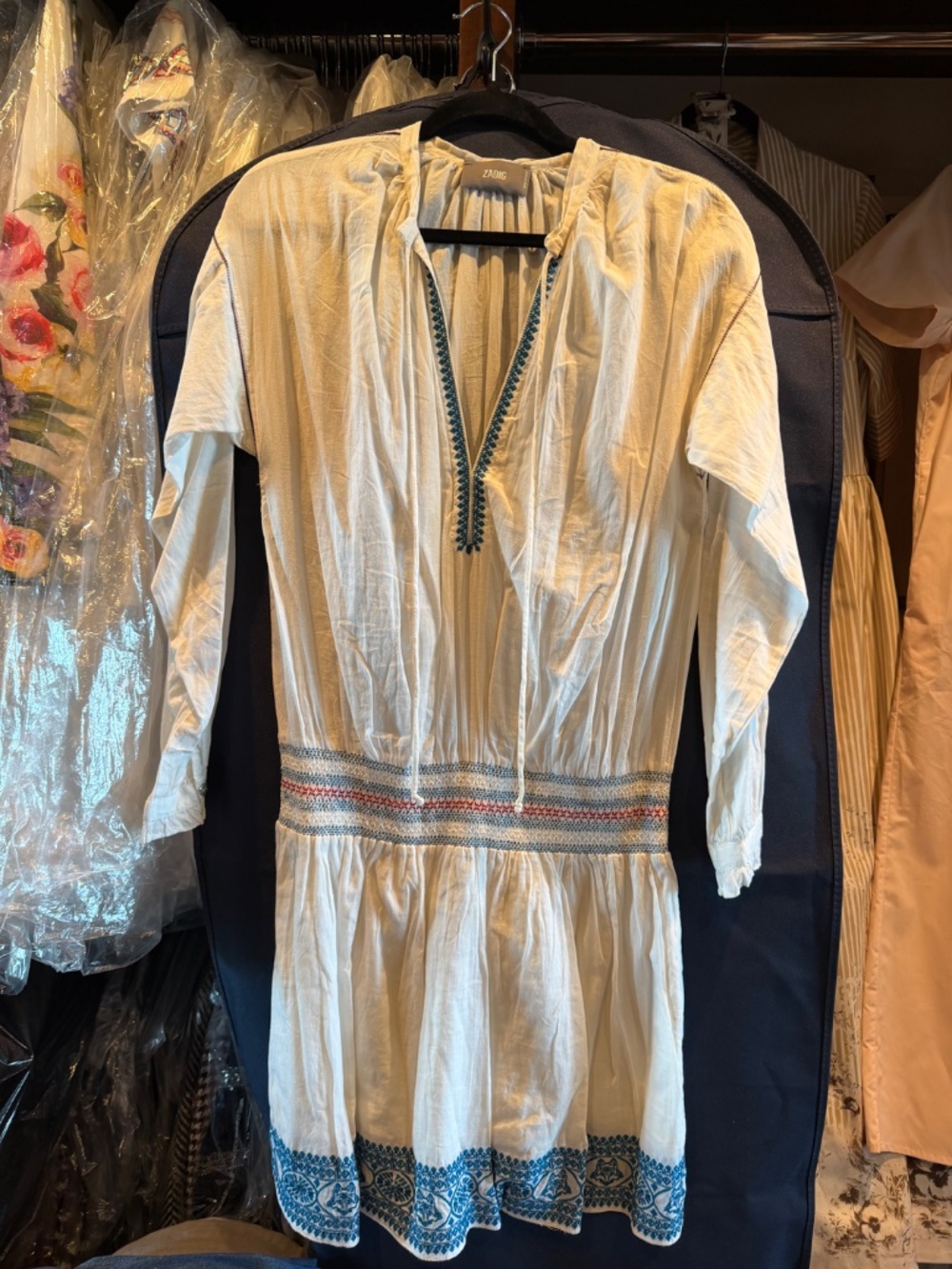 Zadig and Voltaire Rose Dress w/Embroidered Waist
